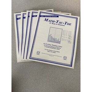 Math Olympiads Math Tac Toe Game Sheets Strategy School Lot 5 Packs